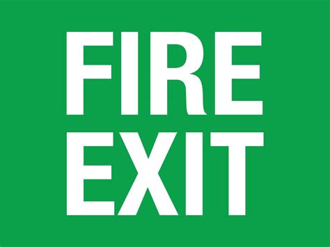 Fire Exit Green Sign – New Signs