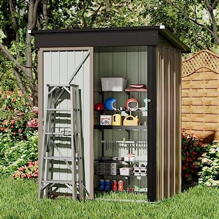 Amazon EMKK 5 X 3 Ft Outdoor Storage Shed Galvanized Metal