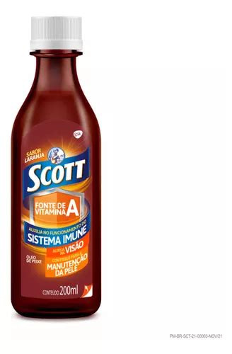 Emulsión de aceite de hígado de bacalao Scott sabor a naranja 200 ml