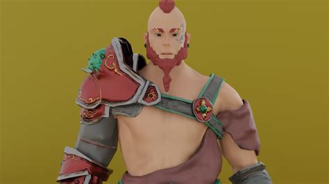 3d Model Warrior Character Model Ulan Vr Ar Low Poly Cgtrader