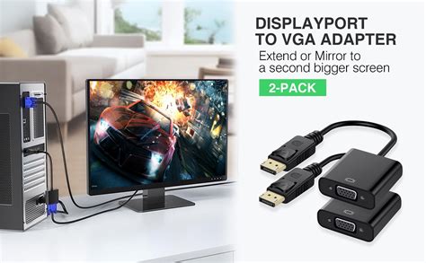 Amazon Links Pack Silvery Plated Displayport To Vga Cable