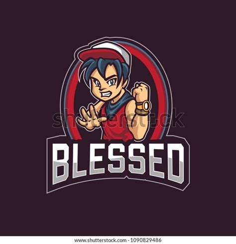 Blessed Game Character Mascot Logo Stock Vector (Royalty Free ...