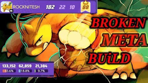 Pokemon Unite Dragonite Gameplay In Master Lobby Broken Build