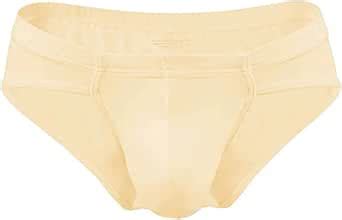 Amazon メンズ超薄型ブリーフバルジポーチアイスシルク下着通気性ローウエストビキニパンティー nude M ブリーフ 通販