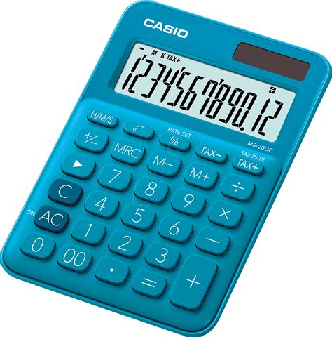 CASIO MS20UC BU Casio Tischrechner Solar Blau Bei Reichelt Elektronik