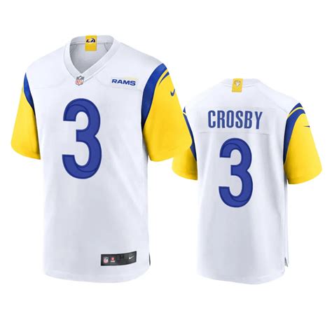 Los Angeles Rams Mason Crosby White Game Jersey - NB Jersey