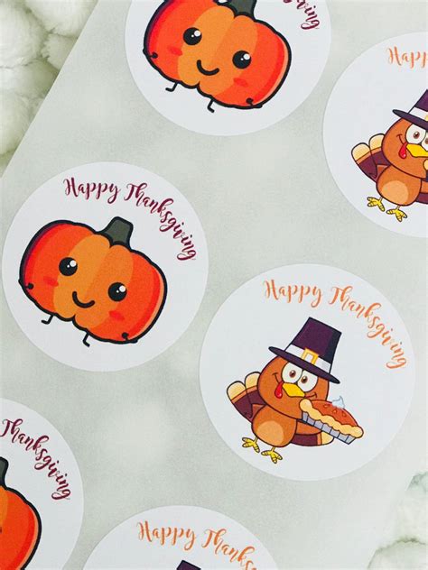 Thanksgiving Stickers-thanksgiving Labels Happy Thanksgiving - Etsy ...