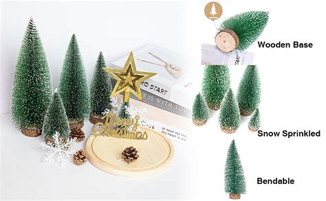 Bottle Brush Trees Mini Christmas Trees Decor Miniature Christmas Tree