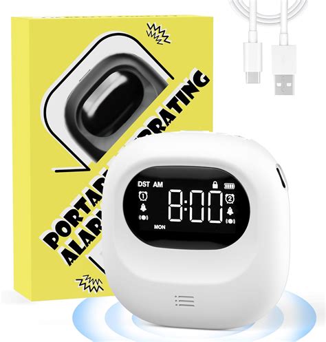 Vibrating Alarm Clock For Heavy Sleepers Battery Operated Bed Shaker Alarm Clock For Travel