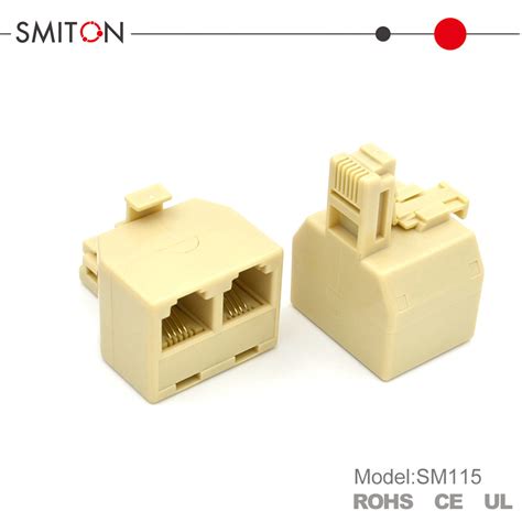 Gold Plated Female Rj Adapter Cores Splitter Rj Splitter