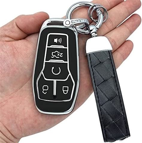 Kirsnda Key Fob Cover Case Keychain Compatible With Ford