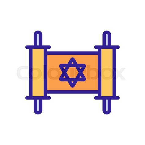israel icon vector isolated contour symbol illustration stock vector