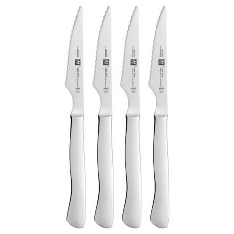 ZWILLING 4-pc Stainless Steel Serrated Steak Knife Set, 4-pc - Smith’s ...