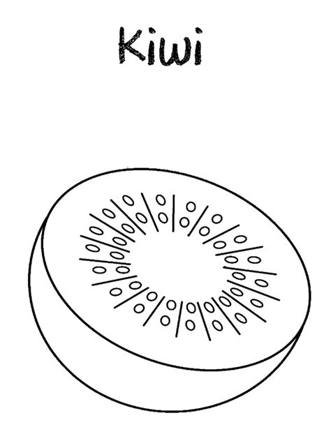 Kiwi Fruit Coloring Page