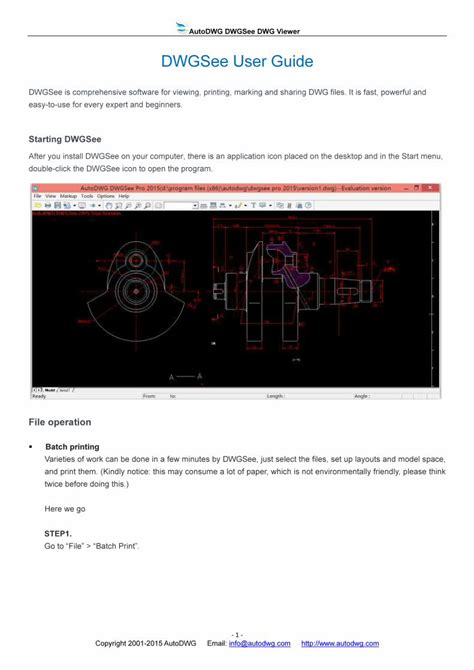 Pdf Dwgsee User Guide Autodwg Select Dwg Or Dxf Format And The