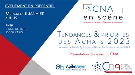 Cna En Scène Tendances And Priorités Des Achats 2023 Cna Asso