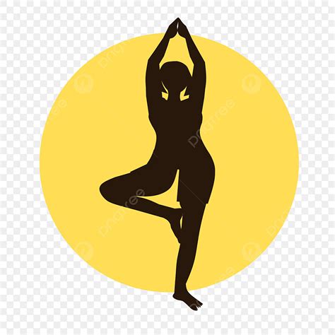 Tree Pose Yoga Silhouette