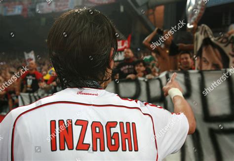 Filippo Inzaghi Ac Milan Celebrates Fans Editorial Stock Photo - Stock ...