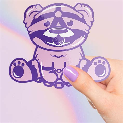 Bdsm Bear Premium Vinyl Sticker Cute Bear Adult Sticker Kinky Sex