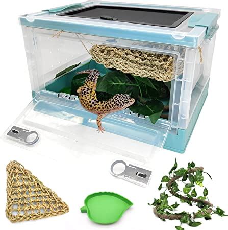 Hamiledyi Faltbares Reptilien Terrarien Set 5 Teilig Gecko Tank