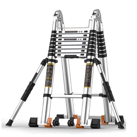 HYAN 30 FT Aluminum Telescoping Ladder One Button Retraction Extension