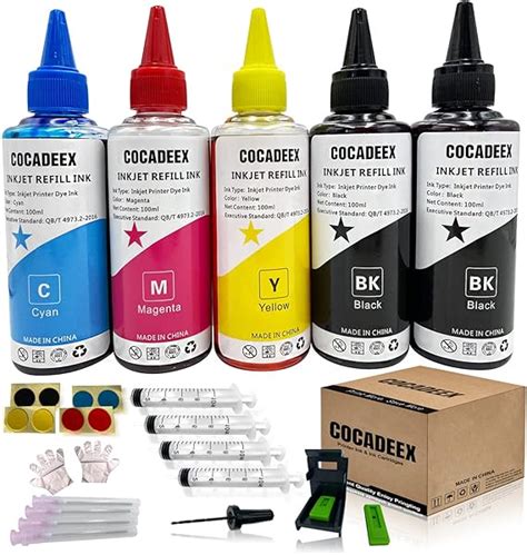 COCADEEX Kit De Recharge D Encre 500 ML Compatible Avec Les Cartouches