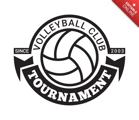 Volleyball Club Tournament Logo Design Template Free Design Template