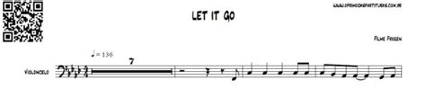 Partitura Let It Go Violoncelo O Primo Das Partituras