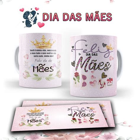 Estampa Caneca Dia Das Mães - 15 Arte para Caneca Dia das Mães Arquivo Editável