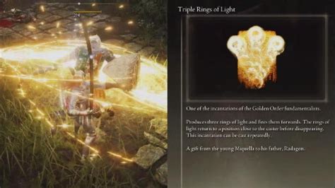 Elden Ring Triple Rings Of Light Spell Location And Demonstration