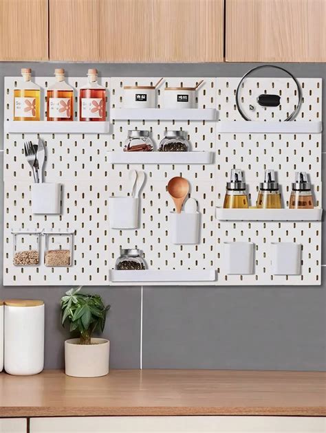 Shein Basic Living Pc Storage Bin Organize Cutlery In Pegboard