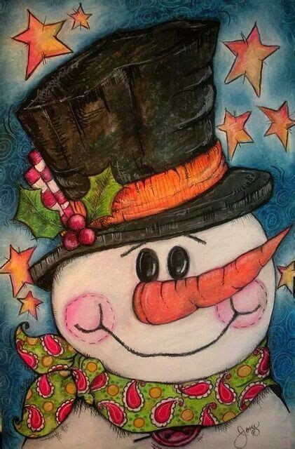 Pin By Jody Swisher From The Back On Snowmen Snowman Painting