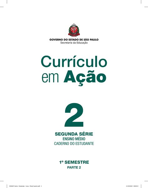 2série Estudante 1sem Parte 2 Secretaria da Educação Currículo em