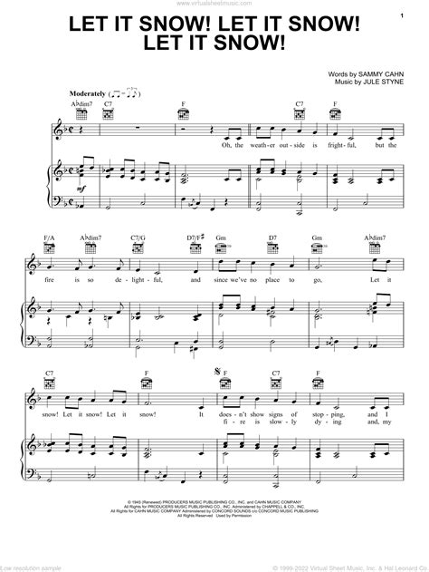 Let It Snow Let It Snow Let It Snow Sheet Music For Voice Piano Or Guitar V2