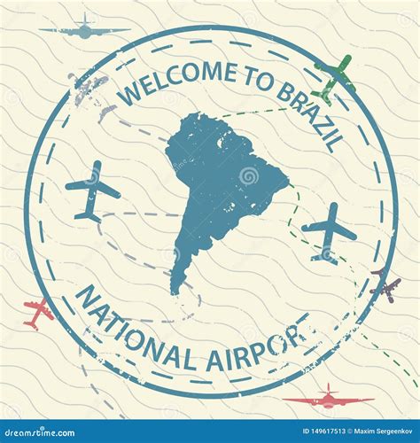 Visa Passport Stamp To Brazil Stock Vector - Illustration of airport