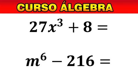 Factorizaci N De La Suma Y Diferencia De Cubos Youtube