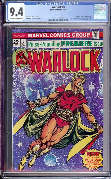 Warlock 9 CGC 9 4 Ow W Auction Pedigree Comics