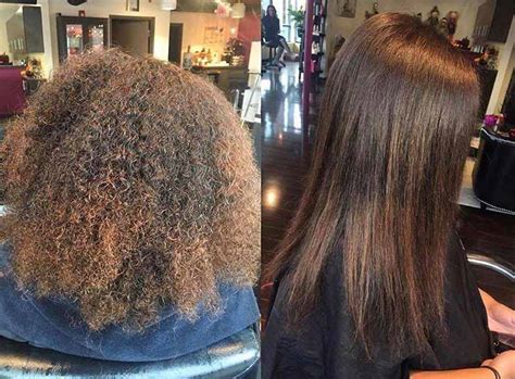 Brazilian Blowout On Very Curly Hair Before And After Blowout Hair