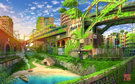 Anime Scenery Green Novocom Top Hd Wallpaper Pxfuel