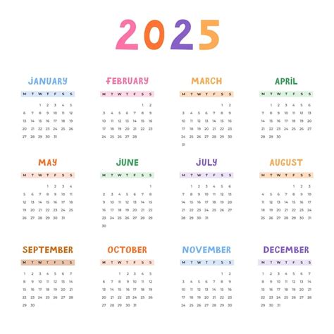premium vector cute minimal calendar template   year