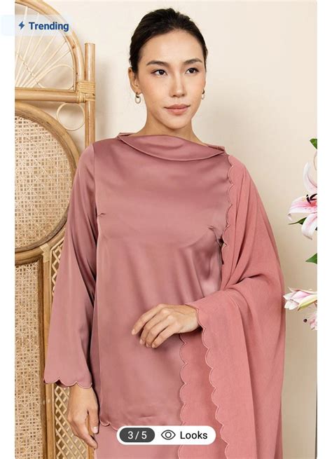 Scallop Selendang Set Zalia Zalora Womens Fashion Muslimah Fashion