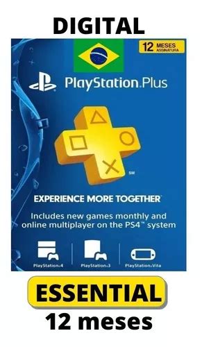 Cart O Psn Plus Meses Br Playstation Brasileira Parcelamento Sem Juros