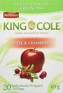 King Cole Tea Decaffeinated Green Tea with Apple & Cranberry, 20 Count ...