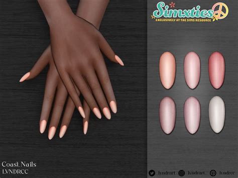 LVNDRCC S SIMXTIES Coast Nails Sims 4 Nails Sims 4 Cc Makeup Sims