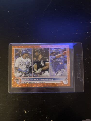 2022 Topps Series 1 A L Runs Batted In Leaders Orange Foilboard 13