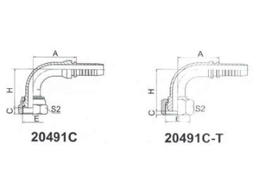 20511C Metric Female Multi Seal 24 DIN 3868 Fittings With O Ring