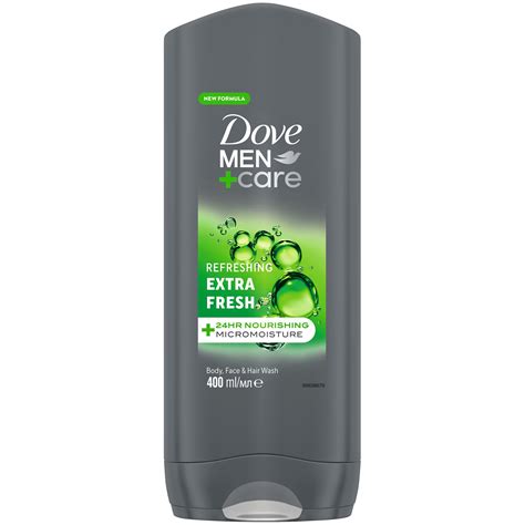 Dove Men Care Refreshing Extra Fresh 3in1 Body Face And Hair Wash 400ml