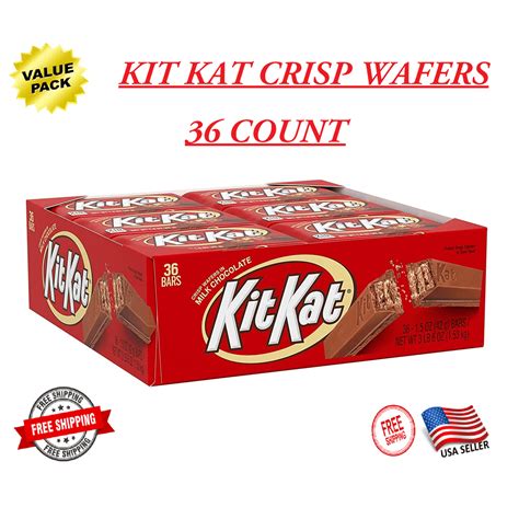 KIT KAT Milk Chocolate Wafer Candy Bars 1.5 Oz Bars Box of 36 - ButtermilkCandy