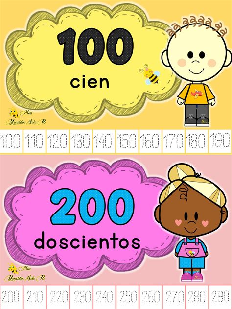 Bonitas Fichas De Números De 100 En 100