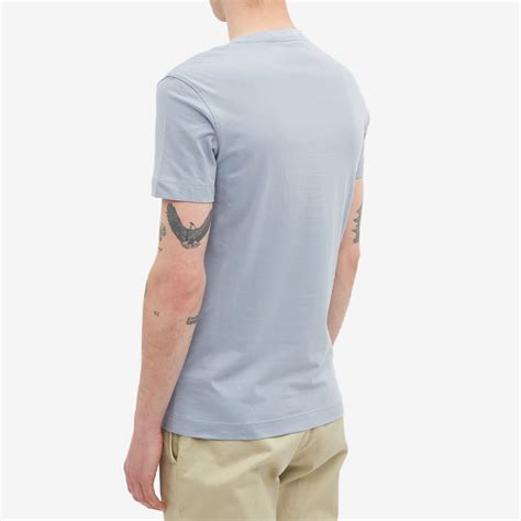 Calvin Klein Stacked Logo T Shirt Sky Blue End